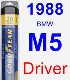 Driver Wiper Blade for 1988 BMW M5 - Assurance