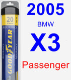 Passenger Wiper Blade for 2005 BMW X3 - Assurance