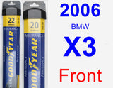 Front Wiper Blade Pack for 2006 BMW X3 - Assurance