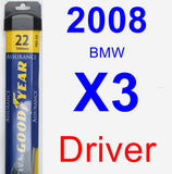 Driver Wiper Blade for 2008 BMW X3 - Assurance