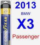 Passenger Wiper Blade for 2013 BMW X3 - Assurance