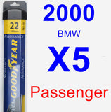 Passenger Wiper Blade for 2000 BMW X5 - Assurance