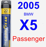 Passenger Wiper Blade for 2005 BMW X5 - Assurance