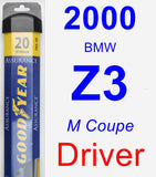 Driver Wiper Blade for 2000 BMW Z3 - Assurance