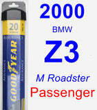 Passenger Wiper Blade for 2000 BMW Z3 - Assurance