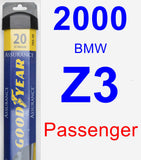 Passenger Wiper Blade for 2000 BMW Z3 - Assurance