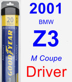 Driver Wiper Blade for 2001 BMW Z3 - Assurance