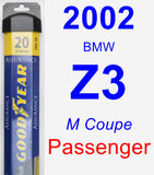Passenger Wiper Blade for 2002 BMW Z3 - Assurance