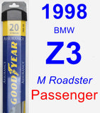 Passenger Wiper Blade for 1998 BMW Z3 - Assurance
