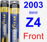 Front Wiper Blade Pack for 2003 BMW Z4 - Assurance