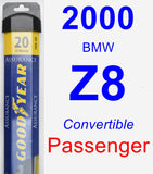 Passenger Wiper Blade for 2000 BMW Z8 - Assurance