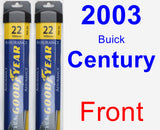 Front Wiper Blade Pack for 2003 Buick Century - Assurance