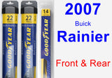 Front & Rear Wiper Blade Pack for 2007 Buick Rainier - Assurance