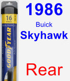Rear Wiper Blade for 1986 Buick Skyhawk - Assurance