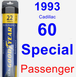 Passenger Wiper Blade for 1993 Cadillac 60 Special - Assurance