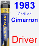 Driver Wiper Blade for 1983 Cadillac Cimarron - Assurance