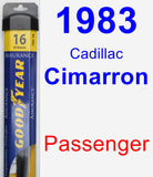 Passenger Wiper Blade for 1983 Cadillac Cimarron - Assurance