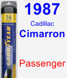 Passenger Wiper Blade for 1987 Cadillac Cimarron - Assurance