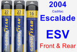 Front & Rear Wiper Blade Pack for 2004 Cadillac Escalade ESV - Assurance