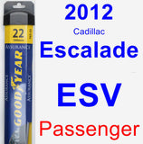 Passenger Wiper Blade for 2012 Cadillac Escalade ESV - Assurance