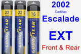 Front & Rear Wiper Blade Pack for 2002 Cadillac Escalade EXT - Assurance