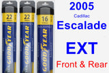 Front & Rear Wiper Blade Pack for 2005 Cadillac Escalade EXT - Assurance