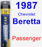 Passenger Wiper Blade for 1987 Chevrolet Beretta - Assurance