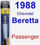 Passenger Wiper Blade for 1988 Chevrolet Beretta - Assurance