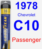 Passenger Wiper Blade for 1978 Chevrolet C10 - Assurance