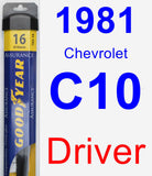 Driver Wiper Blade for 1981 Chevrolet C10 - Assurance