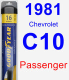 Passenger Wiper Blade for 1981 Chevrolet C10 - Assurance