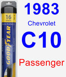 Passenger Wiper Blade for 1983 Chevrolet C10 - Assurance