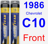 Front Wiper Blade Pack for 1986 Chevrolet C10 - Assurance