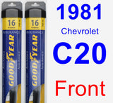 Front Wiper Blade Pack for 1981 Chevrolet C20 - Assurance
