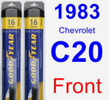 Front Wiper Blade Pack for 1983 Chevrolet C20 - Assurance