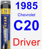 Driver Wiper Blade for 1985 Chevrolet C20 - Assurance