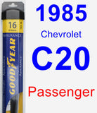 Passenger Wiper Blade for 1985 Chevrolet C20 - Assurance