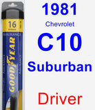 Driver Wiper Blade for 1981 Chevrolet C10 Suburban - Assurance