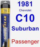 Passenger Wiper Blade for 1981 Chevrolet C10 Suburban - Assurance
