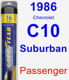 Passenger Wiper Blade for 1986 Chevrolet C10 Suburban - Assurance