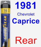 Rear Wiper Blade for 1981 Chevrolet Caprice - Assurance