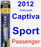 Passenger Wiper Blade for 2012 Chevrolet Captiva Sport - Assurance