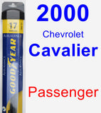 Passenger Wiper Blade for 2000 Chevrolet Cavalier - Assurance