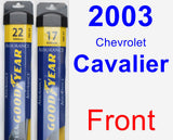Front Wiper Blade Pack for 2003 Chevrolet Cavalier - Assurance