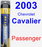 Passenger Wiper Blade for 2003 Chevrolet Cavalier - Assurance