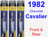 Front & Rear Wiper Blade Pack for 1982 Chevrolet Cavalier - Assurance