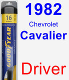 Driver Wiper Blade for 1982 Chevrolet Cavalier - Assurance