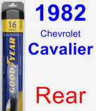 Rear Wiper Blade for 1982 Chevrolet Cavalier - Assurance