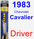 Driver Wiper Blade for 1983 Chevrolet Cavalier - Assurance