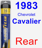 Rear Wiper Blade for 1983 Chevrolet Cavalier - Assurance
